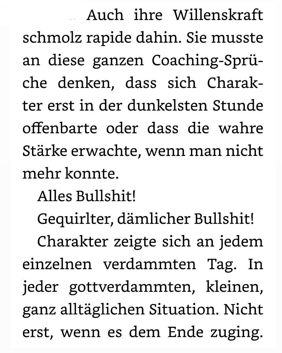 Tri_Weiss's tweet photo. „Charakter zeigt sich an jedem einzelnen verdammten Tag. In jeder gottverdammten, kleinen, ganz alltäglichen Situation.“
Auszug aus Salomés Kuss.
Taschenbuch bei Amazon, E-Book überall.

https://t.co/xP7IEkfpfO https://t.co/6oS4JU8JX9