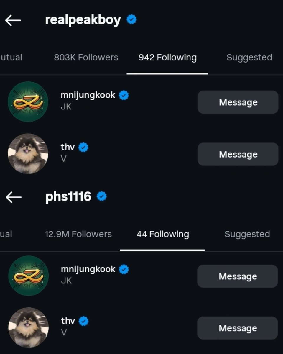 vkfvr's tweet photo. Jungkook is the only BTS member that Taehyung's closest friends are following on Instagram https://t.co/KbGvXh1dAd