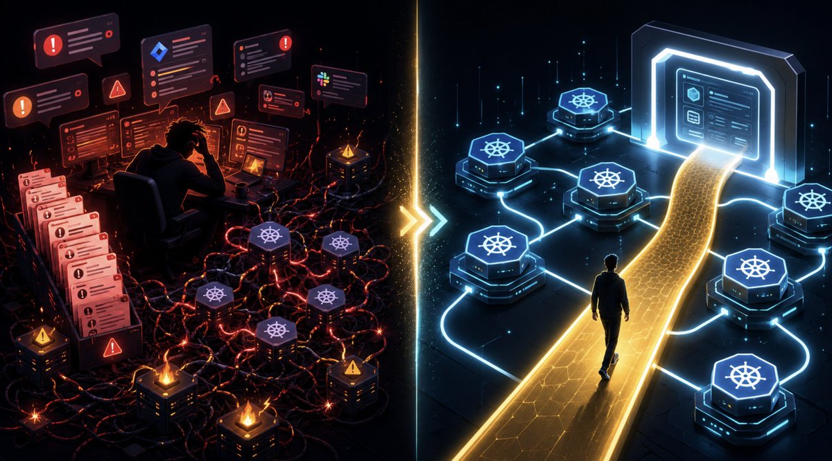 kubesimplify's tweet photo. If your platform team is constantly fighting fires, you don't have a platform. 
You have a service desk that runs Kubernetes. 

A real platform offers self-service, golden paths and paved roads. It makes the right thing easy.  

If your team spends more time on tickets than on developer experience, that's not platform engineering. 

That's operations with extra steps.  
Firefighting is a symptom, not a strategy.