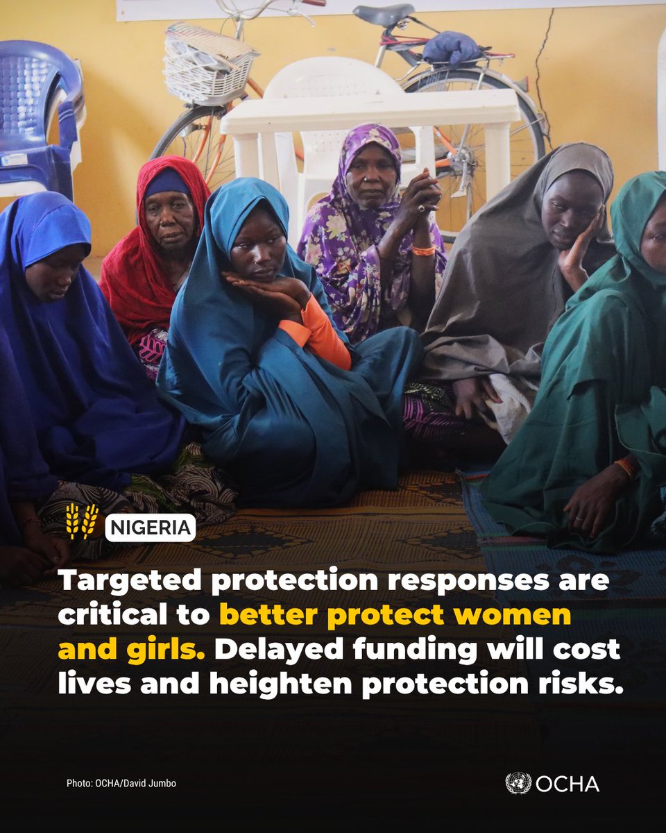 OCHANigeria's tweet photo. During the lean season, hunger forces devastating trade-offs.

Women &amp; girls often eat last and least, leading to severe malnutrition while protection risks skyrocket, forcing harmful coping strategies like early marriage and child labour.

https://t.co/Pr4TtxN5lu https://t.co/n2tUU8W0Lr