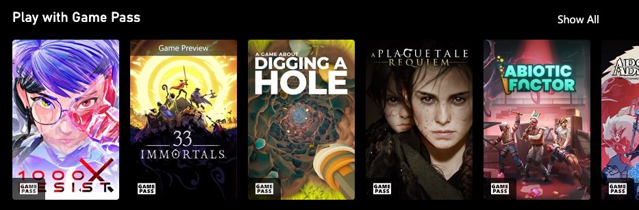 redphx's tweet photo. https://t.co/TATlyatgtH now has a new "Play with Game Pass" list that includes Game Pass games only (no "Stream your own games" titles) https://t.co/wFFmhMf3Dg