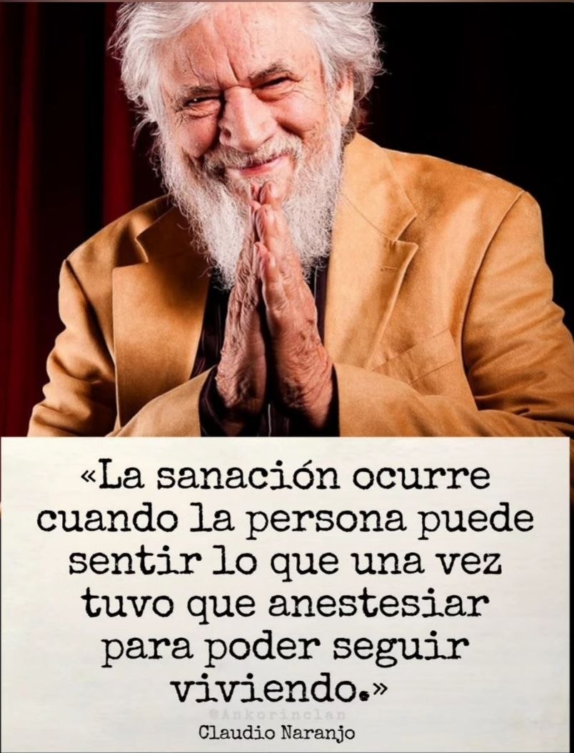 mayca_baro's tweet photo. La #sanación 
ocurre cuando la persona puede sentir 
lo que una vez tuvo que anestesiar 
para poder seguir viviendo.

Claudio Naranjo 🙏 https://t.co/yZvOSWLJRJ