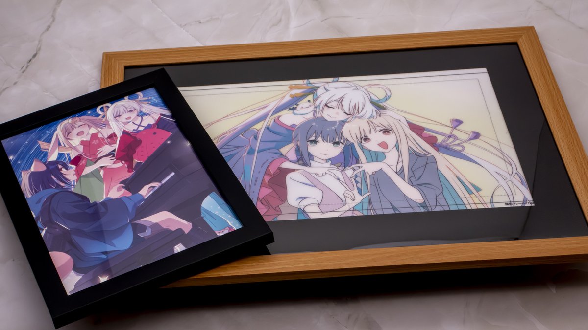 超かぐや姫 の「ラフ原画クリアファイル」を額に入れて飾ってみた