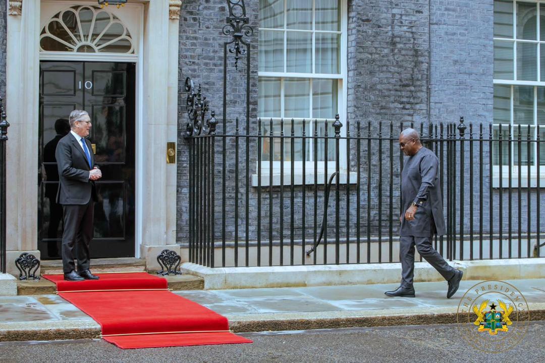 Citi973's tweet photo. PHOTOS: President John Dramani Mahama this morning held a breakfast meeting with UK Prime Minister Keir Starmer at No. 10 Downing Street.

He was accompanied by Finance Minister Dr. Cassiel Ato Forson, Trade Minister Elizabeth Ofosu-Adjare, and Ghana’s High Commissioner to the UK and Ireland, Zita Sabah Benson.

#CitiNewsroom #Mahama #UK #GhanaNews
