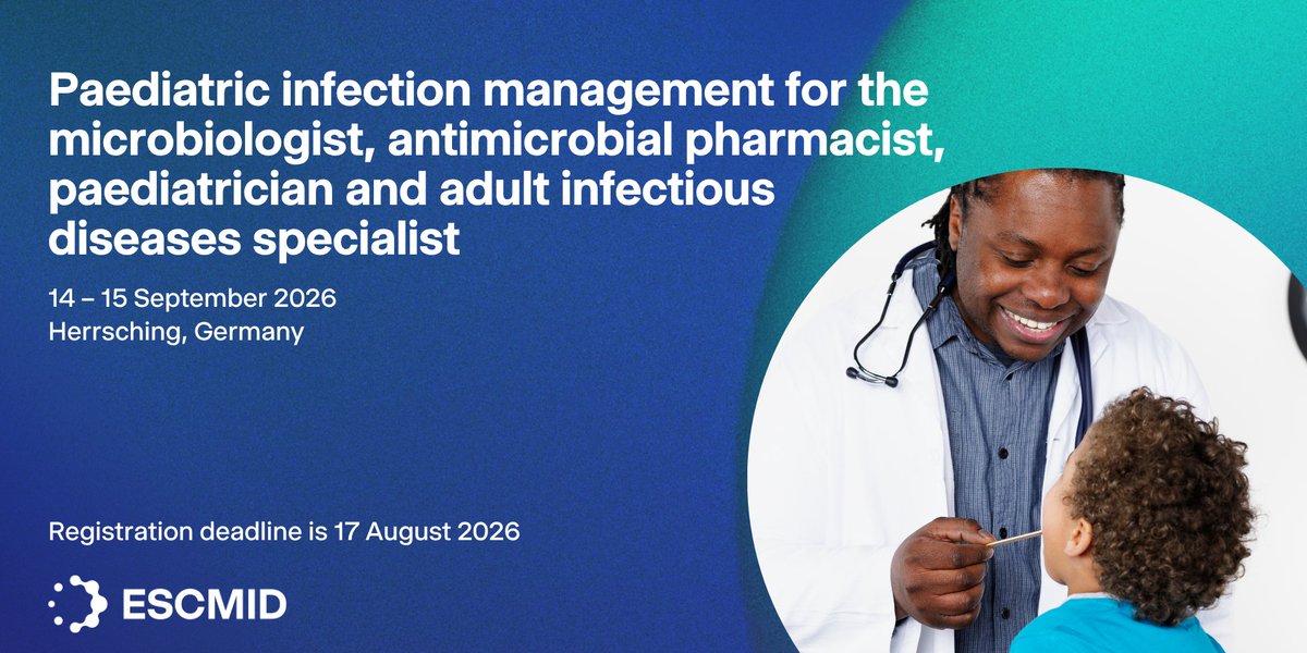 ESCMID's tweet photo. Adults and children are not the same when it comes to infectious diseases. This onsite course uses interactive, case-based workshops, expert-led discussions &amp; real-time voting to explore the challenges of paediatric infection management.

💡 Sign up today:
https://t.co/tnlwlaVBqT https://t.co/pUxsEyJ8TT