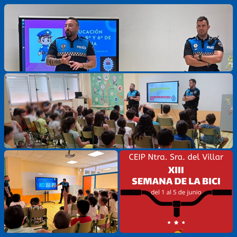 ColeNSVillar's tweet photo. XIII #SemanaDeLaBici 🚲
Jornadas de #EducaciónVial 🚦🚫⚠️ a cargo de la Policía Municipal de @AytoLagunaDuero 👮👮♂️👏
#Movilidad y #seguridad !
#HábitosSaludables #Navactívate #edufis #SelloVidaSaludable #PIEEscuelasSaludables #PIERES https://t.co/wr8mi6lsE2