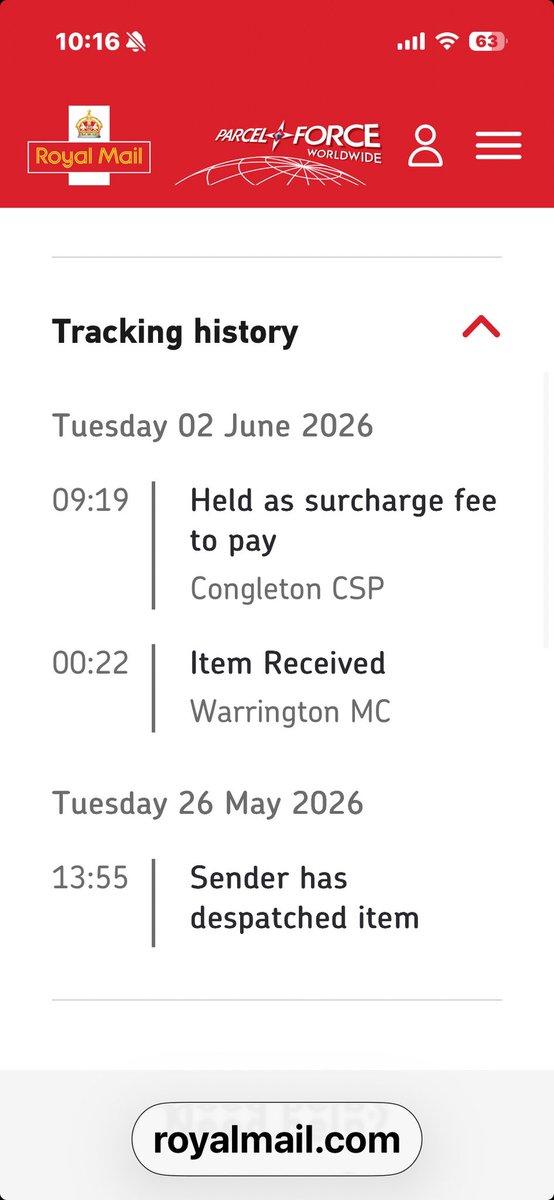 GoGoGoChlo's tweet photo. @RoyalMail 24 hour special delivery takes 7+ days?!?! WTAF https://t.co/IV42TBkMHy