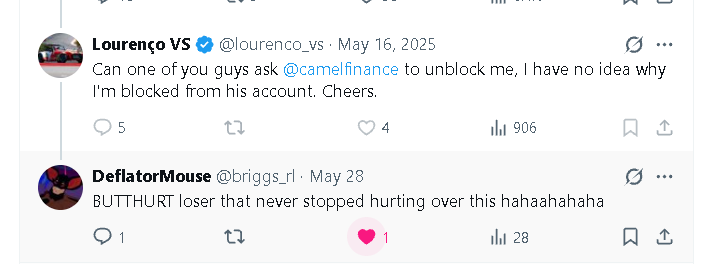 briggs_rl's tweet photo. BITCOIN ON A 6 handle! 

The haters cry about being blocked but they block you for calling them out! 

@lourenco_vs you can lick @camelfinance's massive balls &amp; say sorry 

My replies on my profile show countless examples of him being right after you attacked him. Fkn hater 🤡 https://t.co/IxvQNjkmbV