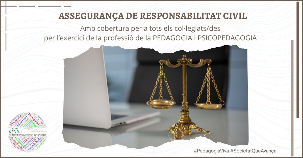 CopecPedagogs's tweet photo. 🛡️ Ets col·legiat/da al COPEC?
La teva col·legiació inclou l'Assegurança de Responsabilitat Civil Professional per exercir la pedagogia i la psicopedagogia amb més seguretat.

📩 Consulta-ho a: https://t.co/3GTI6zdbPT
#PedagogiaViva #SocietatQueAvança https://t.co/mIuuWO1r8g