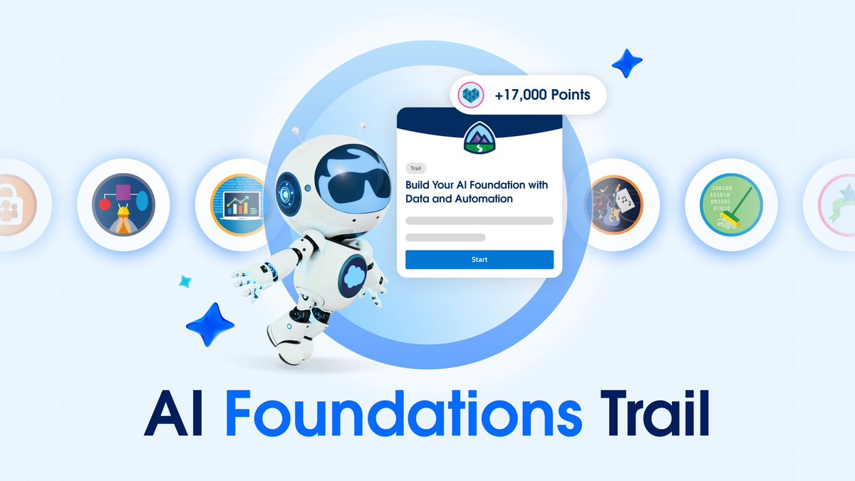 trailhead's tweet photo. Getting started with AI shouldn’t feel intimidating. 🌱

The AI Foundations Trail makes AI learning accessible with hands-on, beginner-friendly content designed to help anyone start building confidence in the Agentic AI era.

Start today: https://t.co/Jrz1hKOhjp https://t.co/rfK5xDTvOg