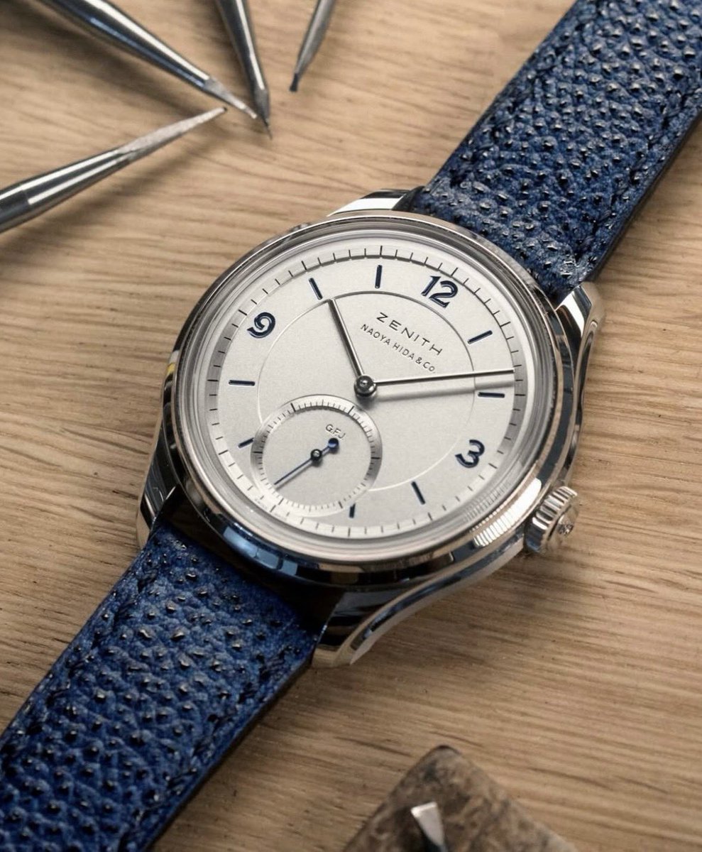 secondemorte's tweet photo. #Zenith collabore avec @naoyahidawatch pour sortir une nouvelle déclinaison de la GFJ en Platine

Les appliques sont gravées main et remplies de laque d’Urushi 🖌️

Ce partenariat marque le début d’un programme de collaboration entre Zénith et des horlogers indépendants ! https://t.co/wrE9tIGKhk