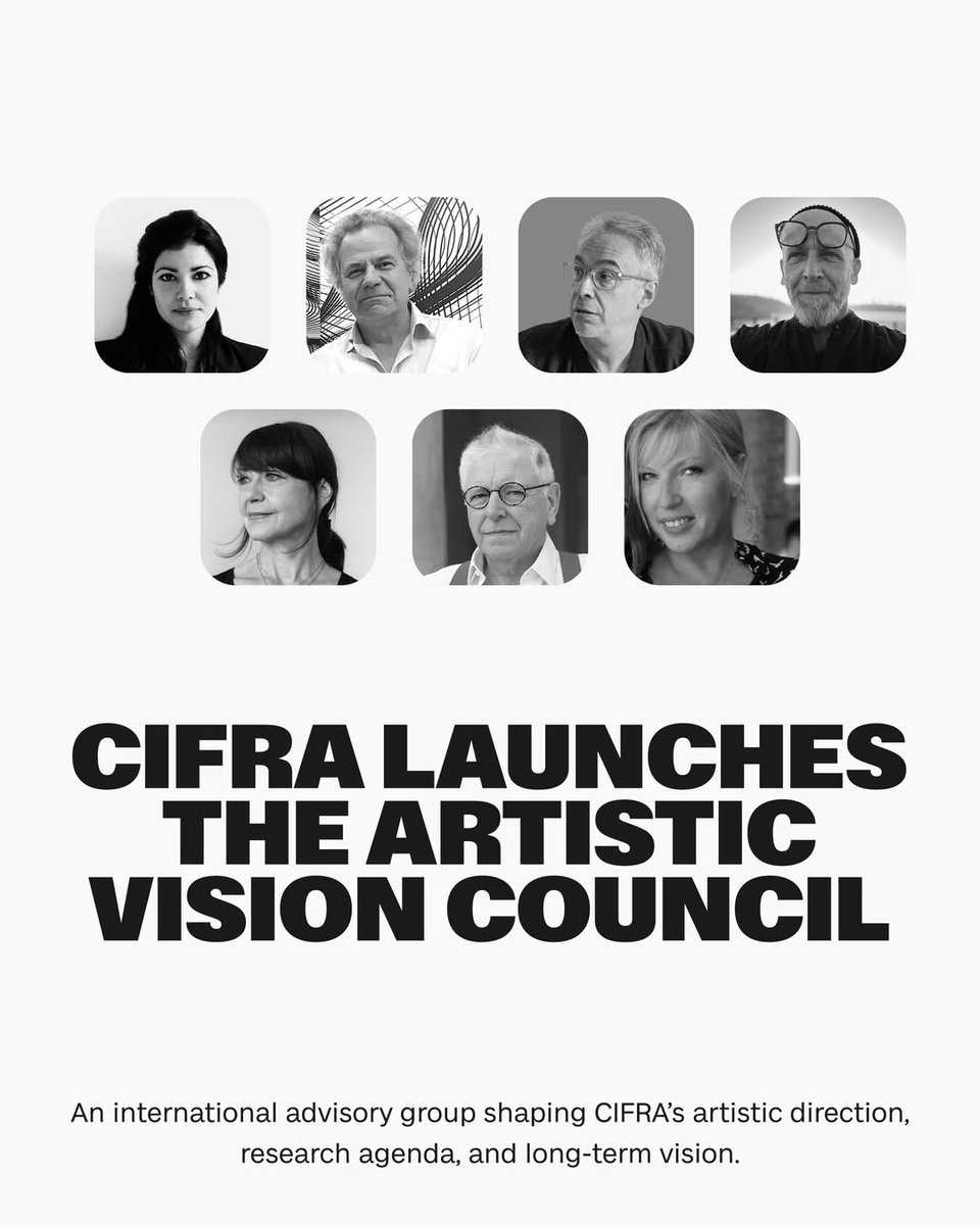 cifraworld's tweet photo. An international advisory body supporting the long-term artistic development of CIFRA was established in 2026 to bring together leading voices in media art, curatorial practice, and digital culture.

This year, the Council brings together Christiane Paul, Daniela Arriado, David Elliott, Oliver Grau, Martin Honzik, Lev Manovich, and is led by Olga Shishko, Chief Art Curator at CIFRA.