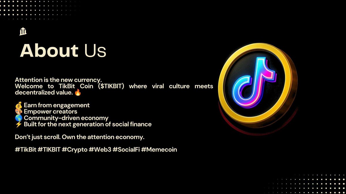OBEHKING's tweet photo. @Hydraze420 Most projects chase attention.
$TIKBIT turns attention into an asset.
SocialFi is coming.
Creators will own their audience.
Communities will own the network.
TikBit is positioning itself at the center of that future. ๐
#TikBit #TIKBIT #Solana #CryptoAlpha https://t.co/oDIvgHkz6N