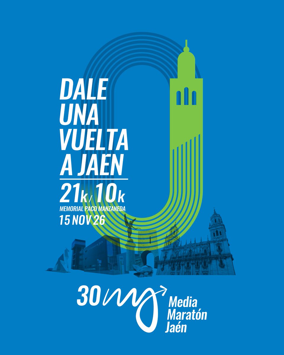elCreata's tweet photo. La @mmaratonjaen en memoria de Paco Manzaneda cumple tres décadas. Se celebrará el 15 de noviembre, y las inscripciones están abiertas desde ayer 

Gracias a @JaenAtletismo por la confianza en mi trabajo una vez más 

#MediaMaratón #Jaén #DejaHuella https://t.co/mvfuViz2pH