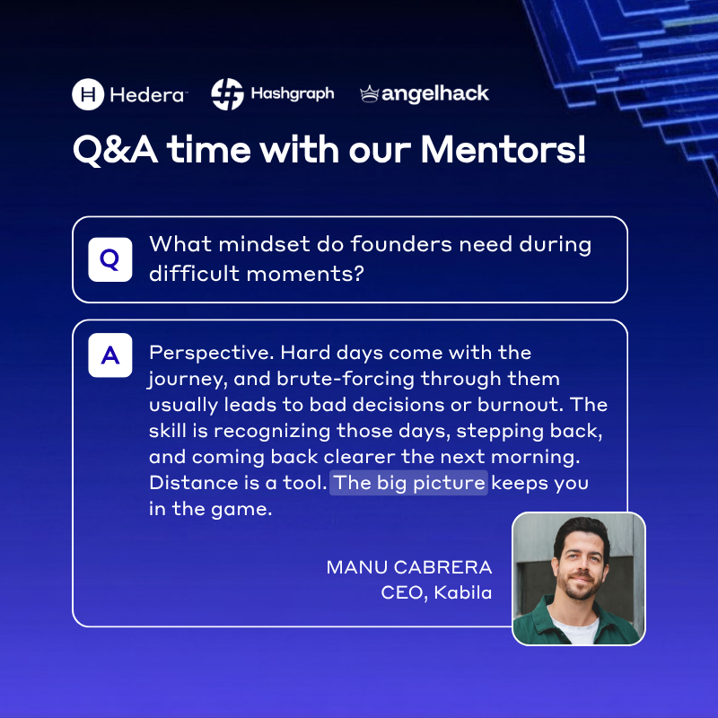 AngelHack's tweet photo. @hedera More insights from our mentors 👇 https://t.co/5UHERriWWo