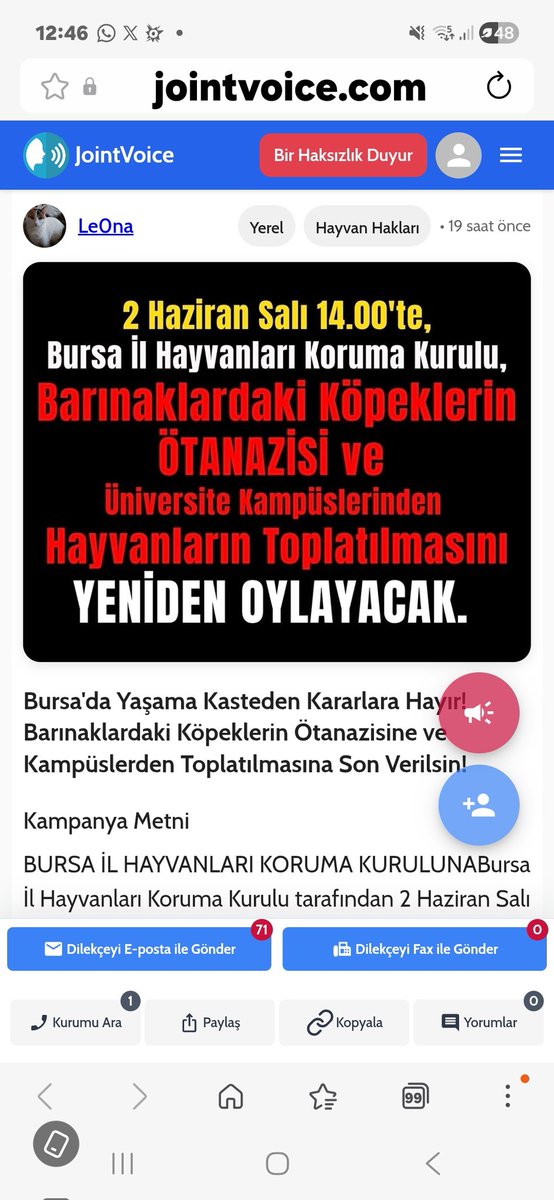 colakrengin's tweet photo. Bursa Valiliği @BursaValiligi ÖTANAZİ OYLANAMAZ SAĞLAM HAYVANA ÖTANAZİ YAPILAMAZ #SokakHayvanlarıSahipsizDeğil @TCYargitay Yargıtay #tarkan Nevşehir https://t.co/x8rvF1HvmT
