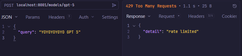 mordechai_hadad's tweet photo. Slowly expanding the python rate limiter to be token and model based
#Fastapi #rust https://t.co/VcQmGjLYaf