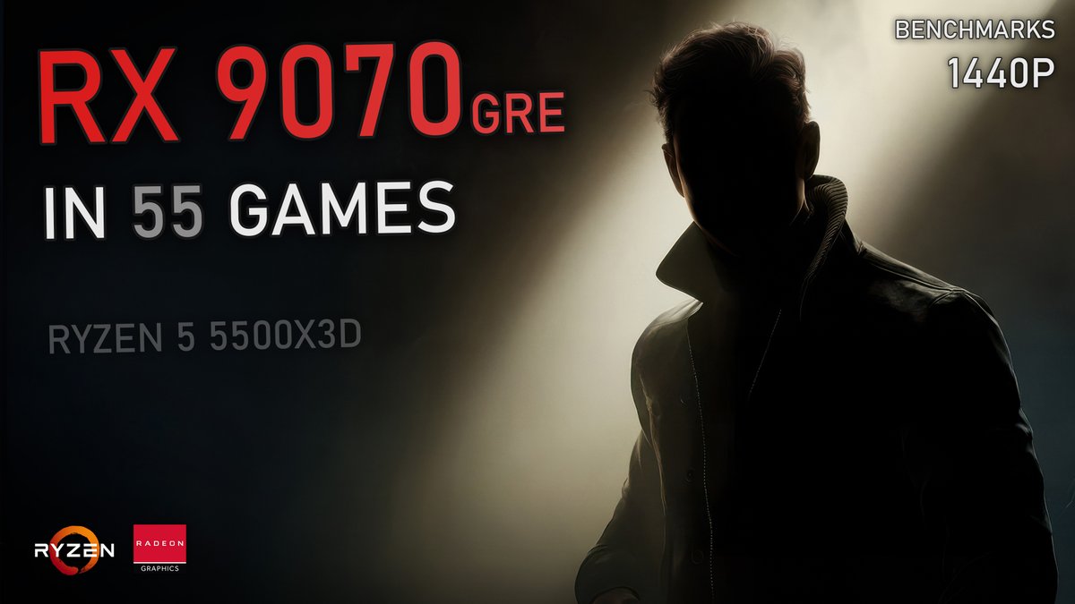 AncientGameplay's tweet photo. Just released a video testing 55 GAMES at 1440P on the NEW RX 9070 GRE. This includes FSR 4.1, Ray Tracing, Path Tracing, Frame generation &amp; More!

https://t.co/tbDiLxCsmp https://t.co/OvvhL7omPt