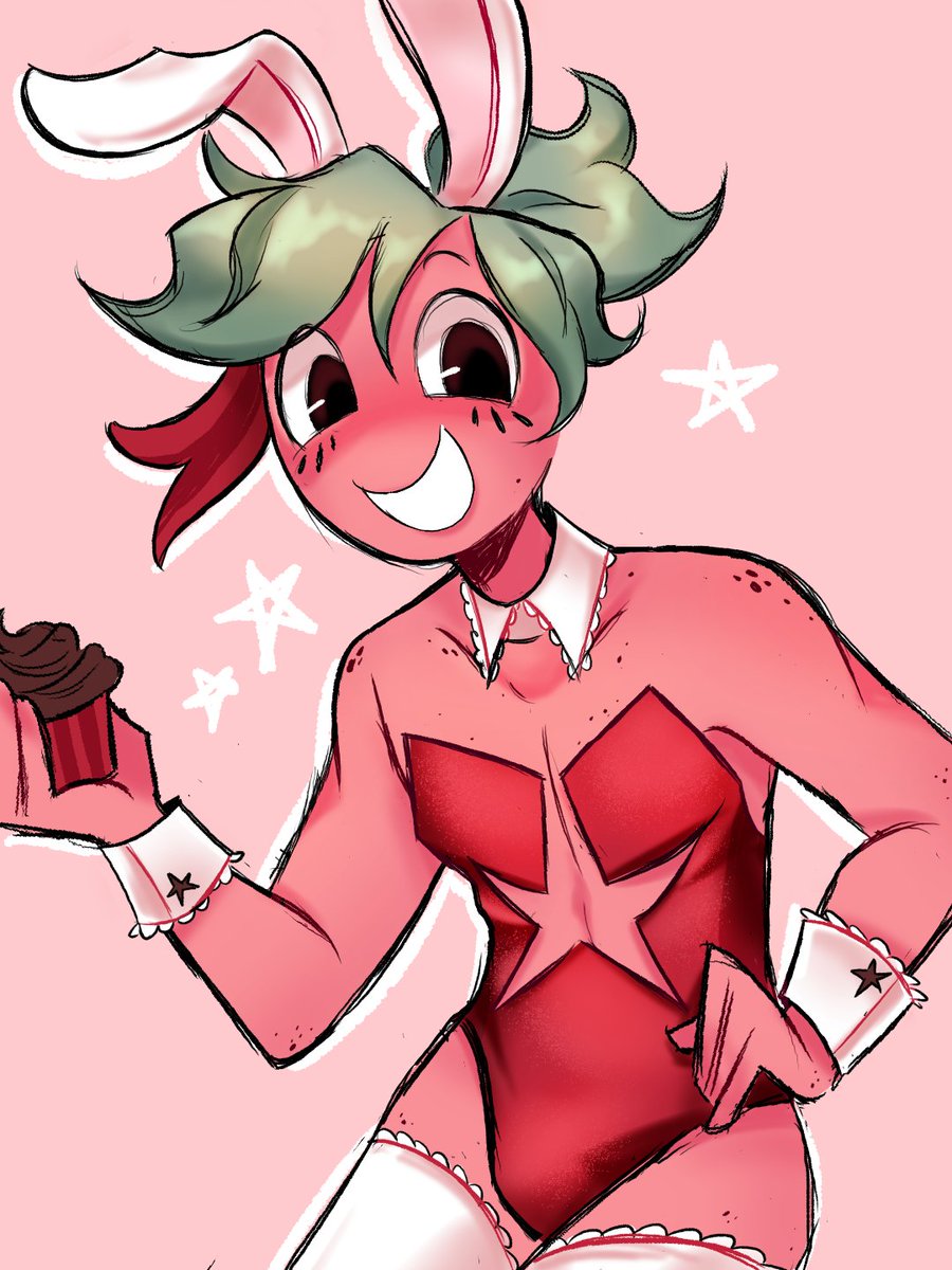 Ch0coBerrie's tweet photo. Hi everytoon!! I saw everyone wearing bunny suits lately 🤗 thought i should HOP in hehehehhe https://t.co/qnSLvEgXsb