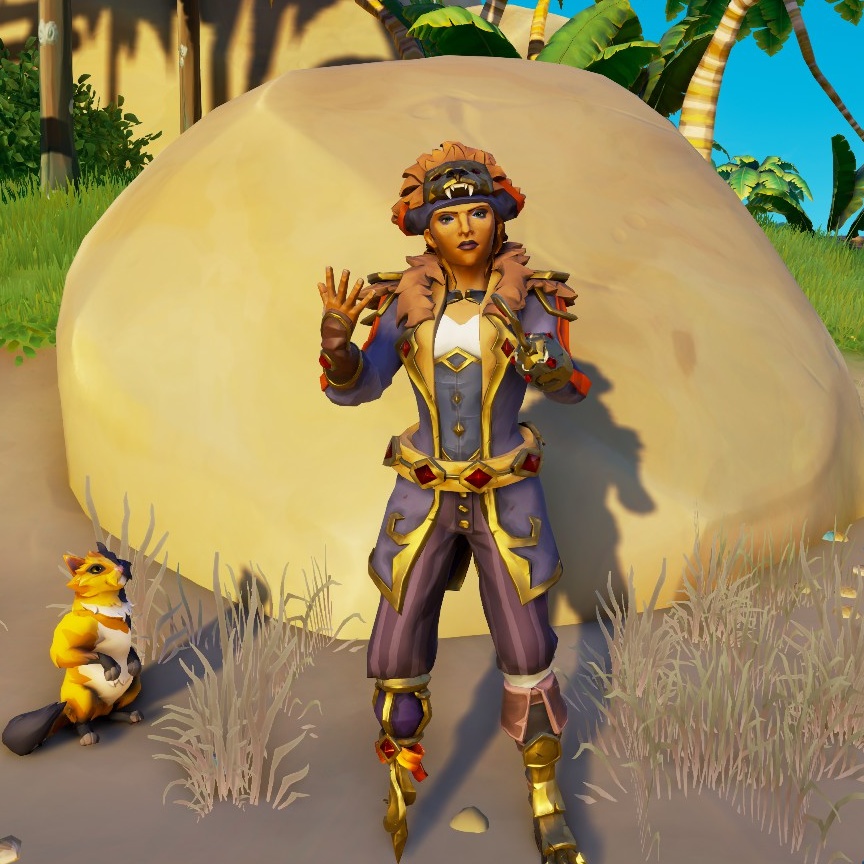 Kismachi's tweet photo. What's a circus without a lion tamer?  🦁

Theme: Circus
@SeaOfThieves
#StyleOfThieves 
#SeaOfThieves https://t.co/ofyblMmg3S