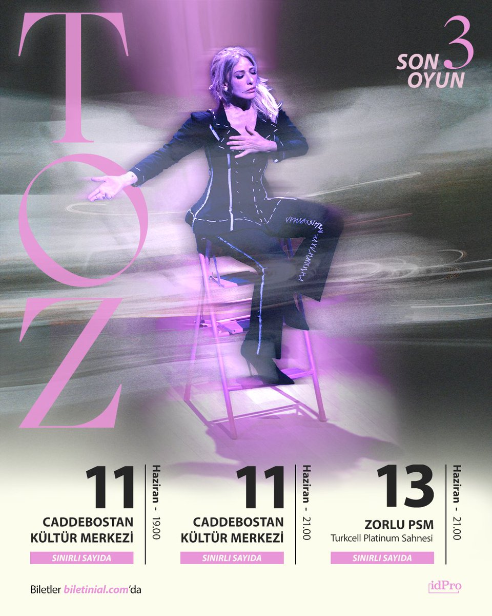 ztpetitegalerie's tweet photo. #TOZ SON 3 OYUN:
◾11 Haziran 19.00 - Caddebostan Kültür Merkezi
◾11 Haziran 21.00 - Caddebostan Kültür Merkezi
◾13 Haziran 21.00 - Zorlu PSM
Biletler @biletinial'da. https://t.co/0ZXmPPbZN4