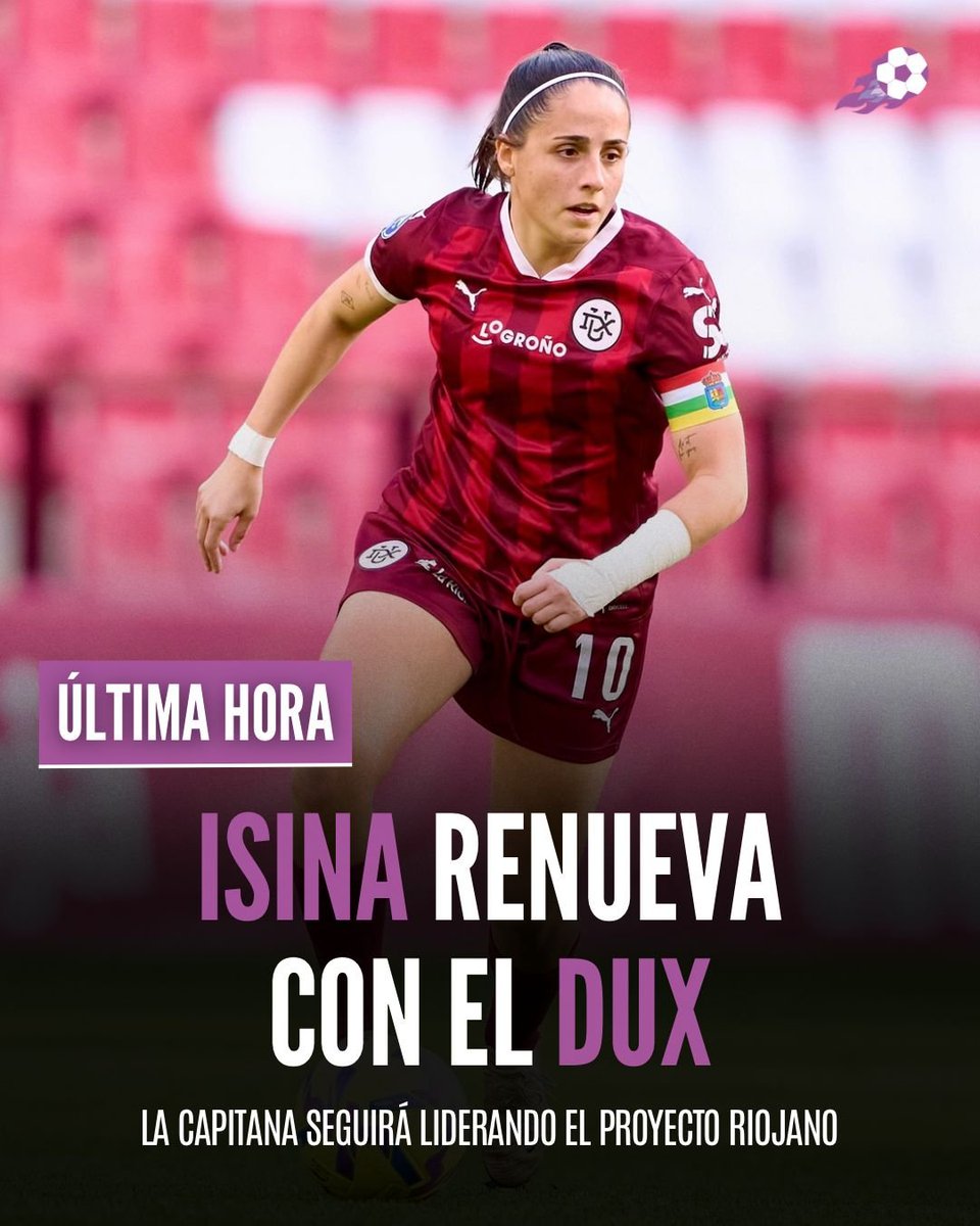 Erafutbolfem's tweet photo. 🚨 OFICIAL | Isina continuará en el DUX Logroño

©️ La capitana y referente del conjunto riojano seguirá liderando el proyecto después de una temporada en la que ha firmado 7 goles y 7 asistencias, siendo fundamental en la salvación conseguida https://t.co/g6DAVdCjjJ
