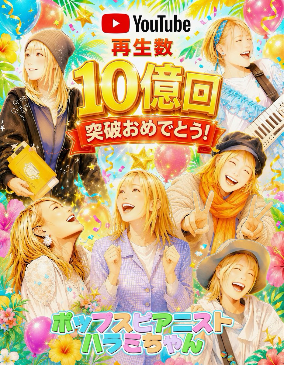 Gmaster__'s tweet photo. @harami_piano 🍖ハラミちゃん&amp;スタッフさん♪
🎧YouTube再生数10億回突破！ 
Congratulations✧*｡٩(ˊᗜˋ*)و✧*｡
YouTubeを通じて多くの方々に
  『ピアノをより身近に』感じて
   貰える事が何よりも幸せな事♡
これからも音楽の楽しさと🎹🎶ᵕ̈
ピアノの魅力を伝えていこう🤗
#ハラミちゃん #YouTube #ピアノ https://t.co/dNbW1BseWr