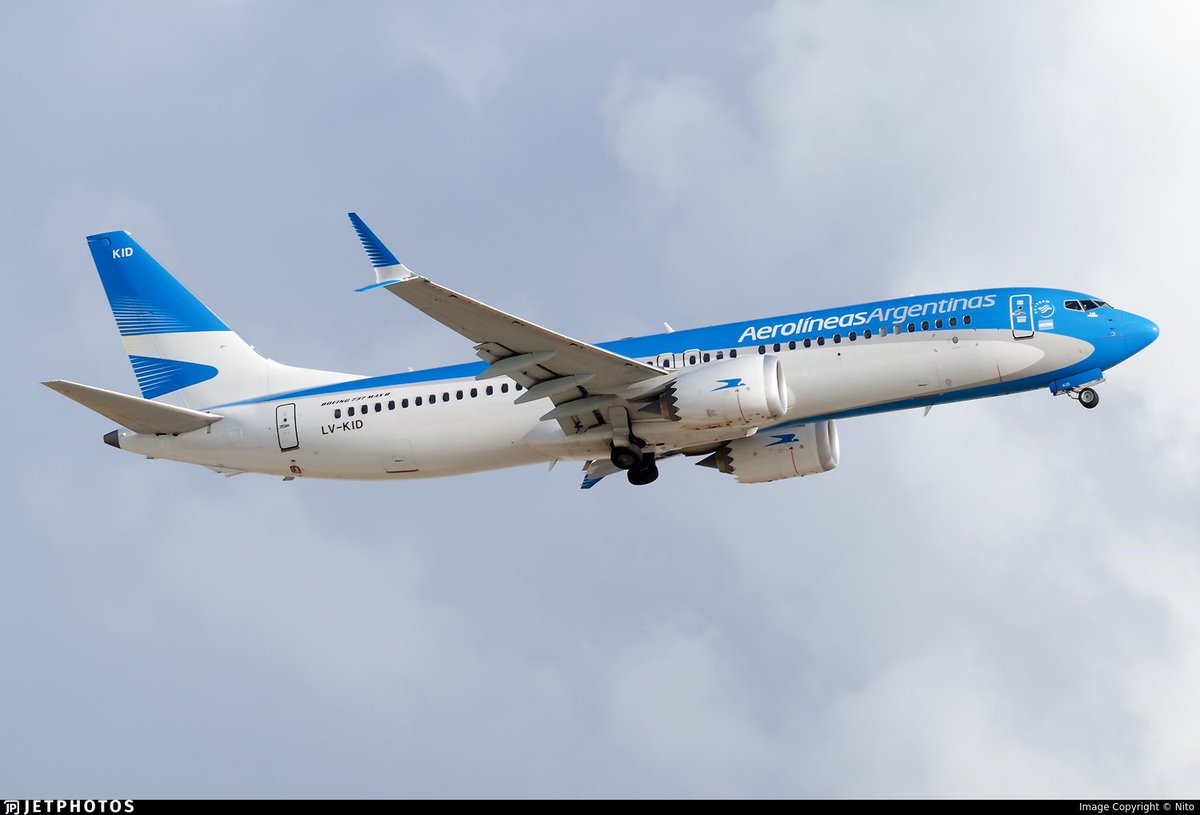 flaps10arg's tweet photo. ✈️🇦🇷🇩🇴 A las 06:31hs partio de Ezeiza el vuelo ARG1328 hacia Punta Cana operado por el Boeing 737 MAX 8 LV-KID,que elimina la parada técnica en Tucuman y va directo a PUJ. https://t.co/8nbZQwgsXF