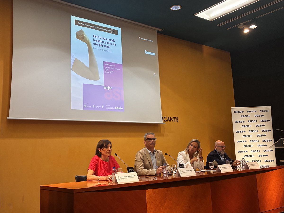 marqalicante's tweet photo. Rueda de prensa con motivo de la “IX maratón de donación de 🩸de #ASISA” en el #MARQ
8 de junio de 9:30 a 21h
@GVAsanitat
@GVAdonasang
#AyuntamientoAlicante
@dipuAlicante
@JuandeNavarro https://t.co/2utiU69QnR