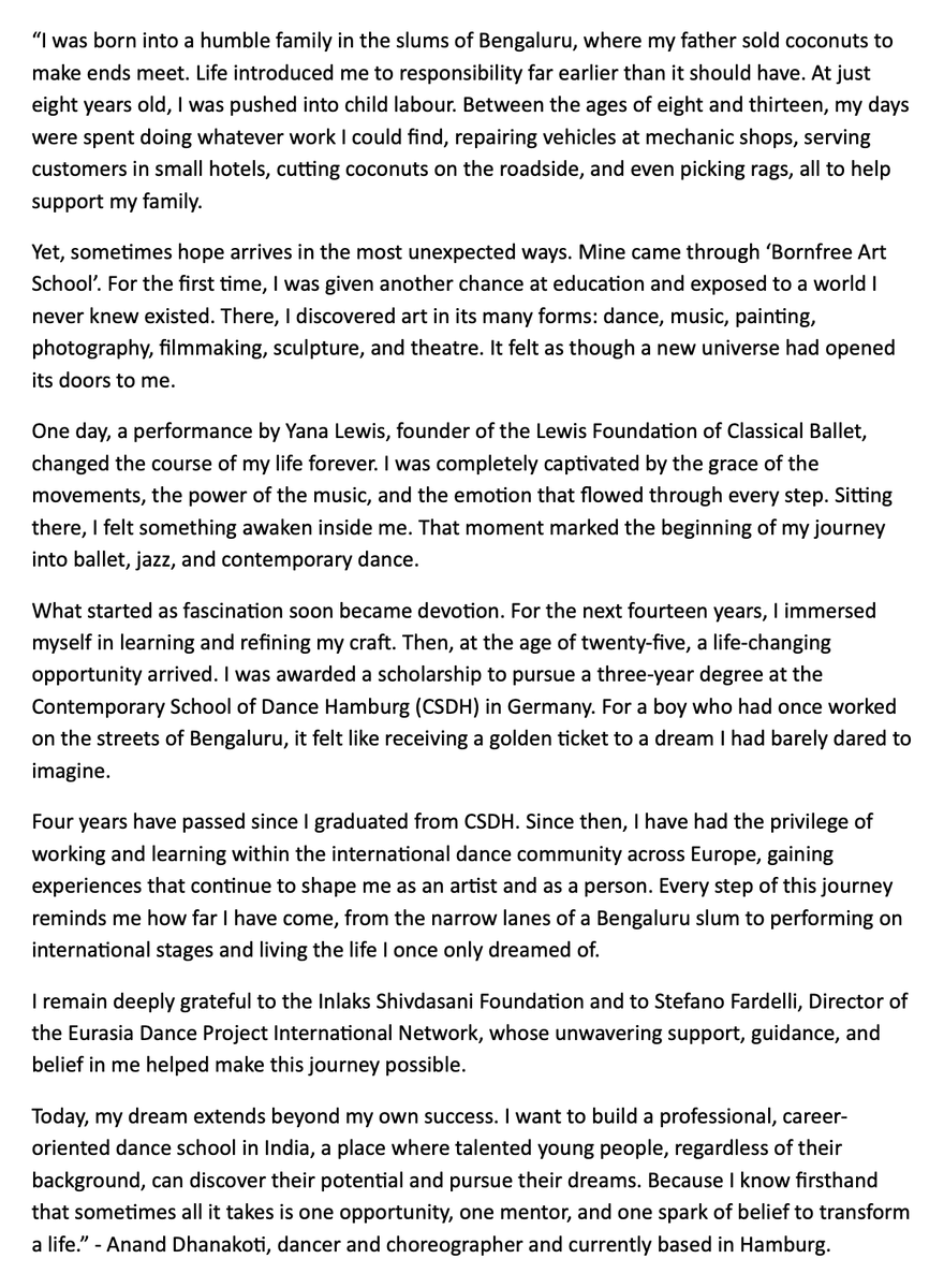 HumansofHind's tweet photo. "I want to build a professional school in India, a place where talented young people, regardless of their background, can discover their potential and pursue their dreams. Because I know firsthand that sometimes all it takes is one..." - Anand Dhanakoti
#humansofhindustan https://t.co/8sG3PwLNTP