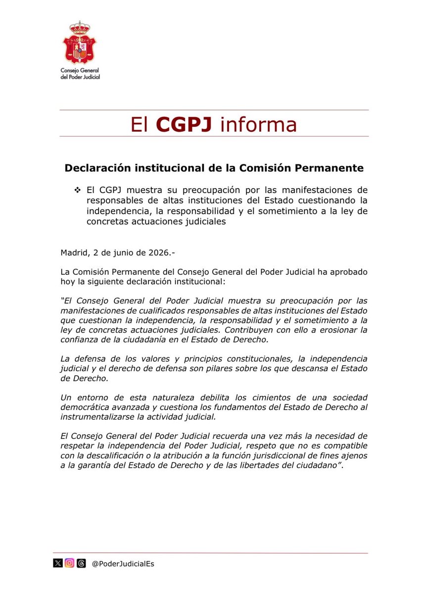 Carlosmcepeda's tweet photo. El argumento es, por lo menos, curioso: si un juez hace una instrucción que es una auténtica chapuza -como poco-, NO erosiona la confianza en la justicia. Pero si se dice que esa instrucción es una chapuza -como poco-, entonces SÍ se erosiona la confianza en la justicia https://t.co/HuCJypeNuA