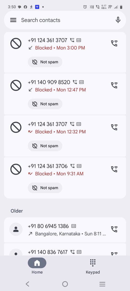 Amit71845's tweet photo. Dear @TRAI and @JioCare
I am receiving multiple promotional spam call daily from different +91140 numbers despite blocking them repeatedly.This is causing significant disturbanc.Kindly investigate and take necessary action against these telemarketing number
#SpamCalls #DND #TRAI https://t.co/amCBAq6MAy