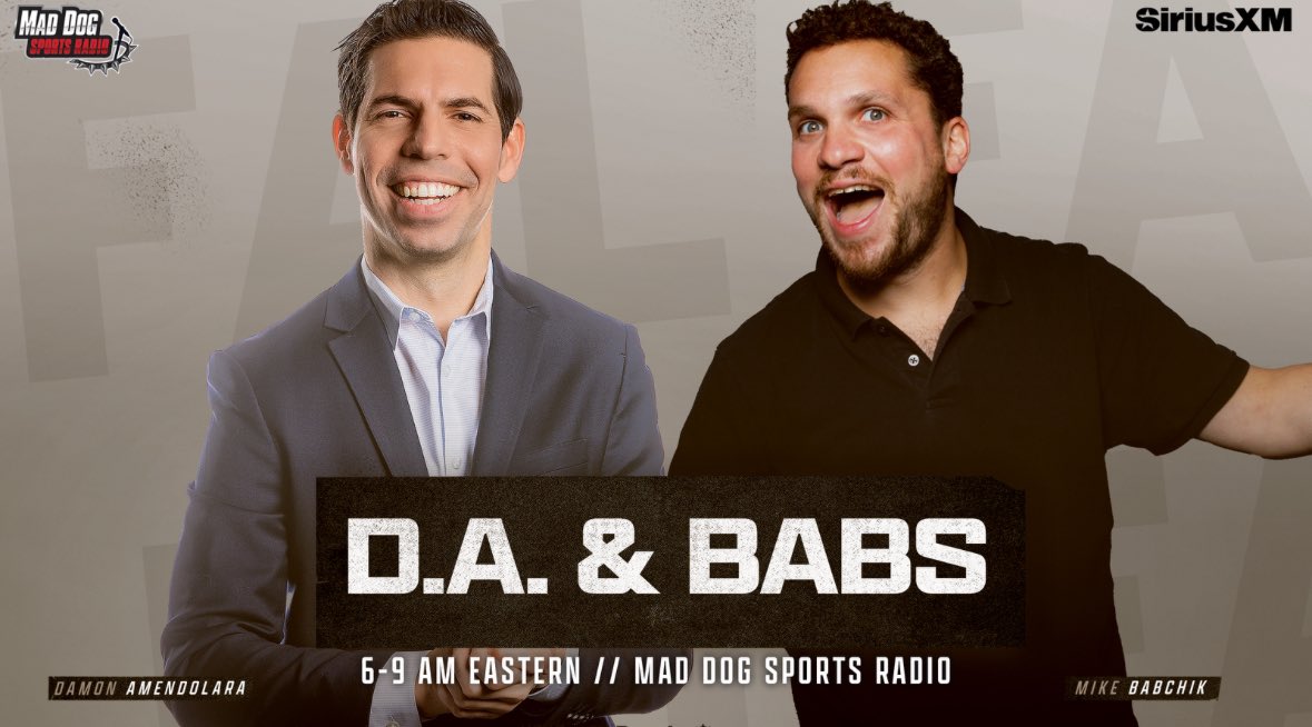 DamonAmendo's tweet photo. ☀️Tuesday show:
6a ET: Myles Garrett trade
6:20: AJ Brown trade
6:40: @LaughlinSXM, NHL Network Radio
7: Garrett + Donald?
8:  Browns fans 🥴
8:35: Kirk Morrison, @SiriusXMNFL

🔊: Listen Live https://t.co/TUBb44pKwB 
📡: @SIRIUSXM / @Babchik
🦴: MadDogRadio Ch. 82 https://t.co/Eh0l2S7nSR