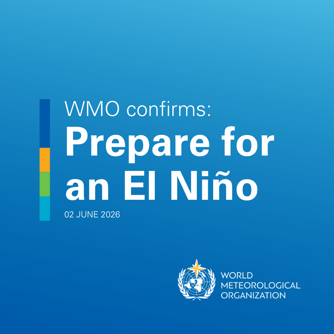 MariscottiJavi's tweet photo. ORGANIZACIÓ METEOROLÓGICA MUNDIAL

COMUNICADO DE PRENSA
Ginebra (Suiza) - 2 de junio de 2026

La Organización Meteorológica Mundial insta a preparase para El Niño

https://t.co/n6IkKQNWBz https://t.co/oCmb1Rsqzq