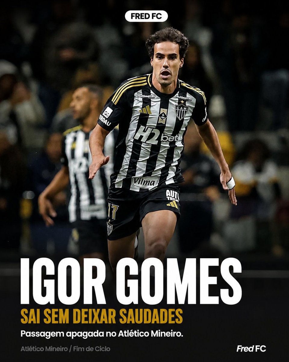 FredFc01's tweet photo. 🏴 Igor Gomes sairá do Atlético sem deixar saudades.

Muito parecido com seu xará Igor Rabello, ambos cumpriram suas obrigações como atletas profissionais, nada além disso.

Dentro de campo, entregaram muito pouco e não serão lembrados pela torcida do Galo.

Passagem apagada. Fim de ciclo. 

#IgorGomes #Atletico #Galo #FredFC