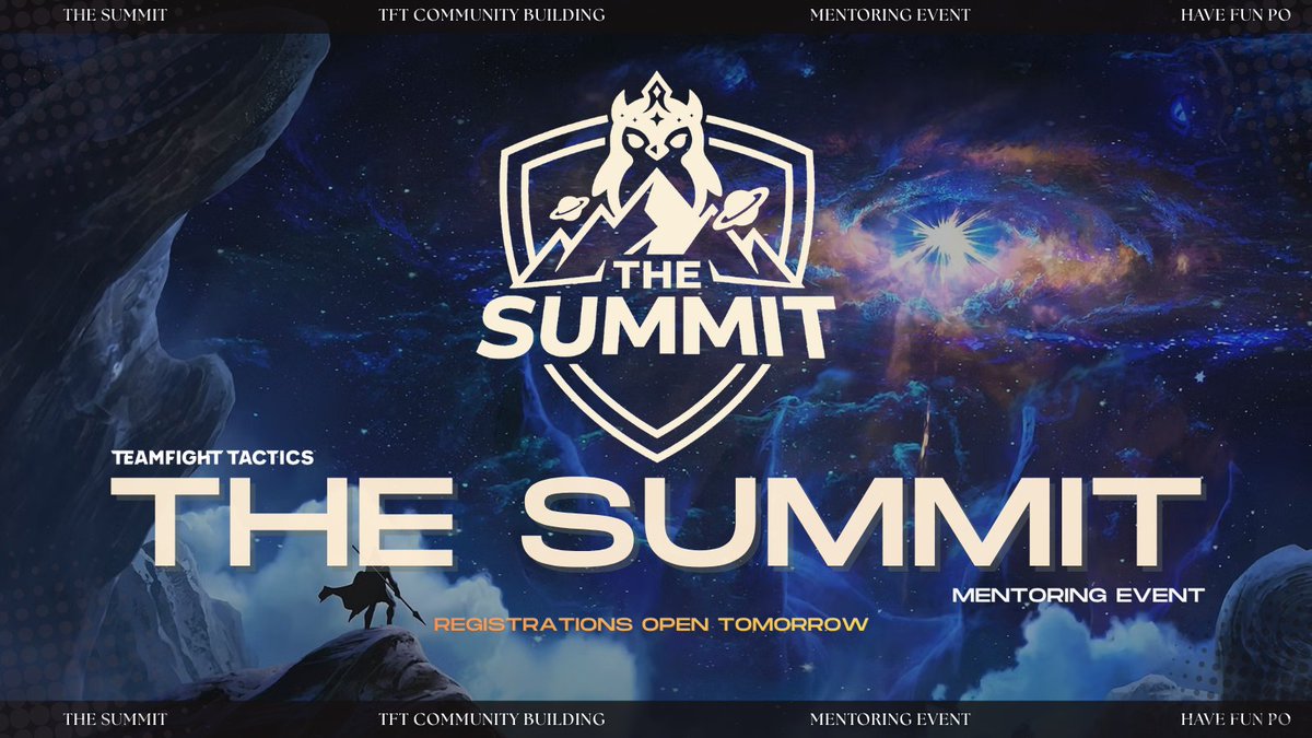 hfpTFT's tweet photo. Missed us?  Well get ready for 'peak' Teamfight Tactics Community Building—Mentor's Torments is back 🗻✨

#TFT  #TheSummit #HaveFunPo https://t.co/wkcoYu6hpo