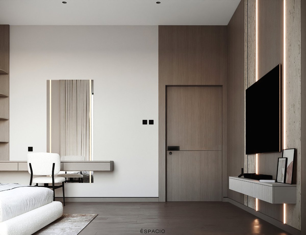Espaciooae's tweet photo. ✨ Where Simplicity Becomes Luxury

📍 Interior Design &amp; Visualization by Our Team

📞 UAE: +971 55 856 2446
📞 Egypt: +20 100 972 9972

#تصميم_داخلي #غرف_نوم #ديكور_عصري #تصميم_داخلي_الإمارات #InteriorDesignUAE https://t.co/zD1H0nRIYH