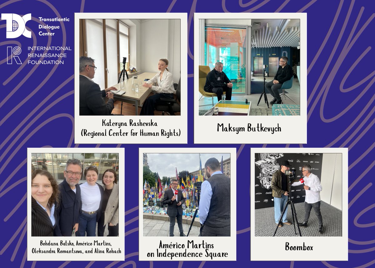 MSkrypchenko's tweet photo. 🗓 TDC Event | Americo Martins in Lviv and Kyiv: Human Rights, Culture, and Resilience in Wartime Ukraine

On 14–19 May, TDC supported Americo Martins (Senior International Correspondent and International Affairs Analyst at @CNNBrasil) during a human rights- and culture-focused agenda in Lviv and Kyiv.

In Kyiv, the program explored how culture sustains resilience under constant threat:

📍 Meeting with @culturalforces, including @TheKolya, on culture in wartime — as public service and a tool of resilience, including the ongoing rethinking of Russian cultural influence
📍 Visit to @KhanenkoMuseum and an interview with artist Hamlet Zinkivskyi at his Project 365 exhibition "Time Is Not Needed" (May 17)
📍Attendance at a Boombox concert and an interview with the band’s frontman Andriy Khlyvnyuk

Americo Martins’ meetings with human rights defenders and international justice experts ⚖️:

🔶 @KateRashevska (Regional Center for Human Rights) — the proposed Special Tribunal for the Crime of Aggression, the importance of formal charge confirmation, and ICC proceedings related to Ukrainian children
🔶 Maksym Butkevych (Lviv, May 14) — captivity, activism, and the urgent issue of people held in captivity or missing in Russia-occupied territories
🔶 @SashaRomantsova (May 19, @ccl_ua) — civic self-organization since 1991, the legacy of Euromaidan, and preserving evidence of abuses under occupation

The meetings were coordinated by TDC’s Spain and Latin America Cooperation Program team: @O_Slyvchuk (Coordinator), @AlinaRohach (Project Manager), Bohdana Batsko (Project Assistant), and Maksym Volik (Project Assistant).

🤝 We sincerely thank @ResilientUA for supporting the cultural agenda, with special thanks to Inga Vyshnevska.

This project was supported by @IRF_Ukraine.