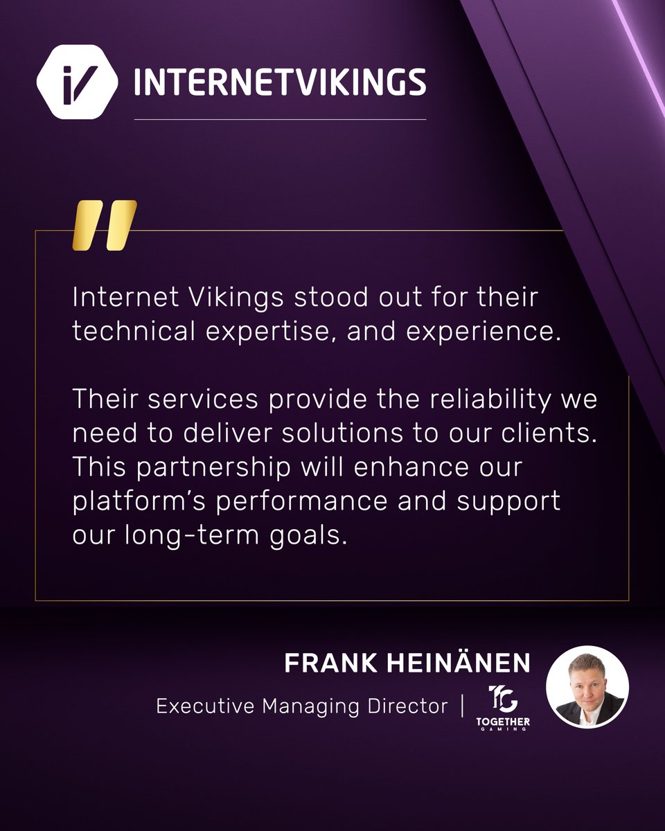 InternetVikings's tweet photo. 18 years of hosting expertise have taught us how to do one thing consistently well: meet and exceed customer expectations.

We design our solutions with our customers in mind from the start shaped by real operational needs, compliance demands, and performance requirements within highly regulated markets.

Our focus on niche industries like iGaming and online sports betting means every system, product, and process is built to support the specific challenges our customers face. This customer-first approach is what allows us to deliver hosting solutions that truly align with the environments our clients operate in, today and as they grow.

#InternetVikings #HostingProvider #iGaming #Sportsbetting #customercentric