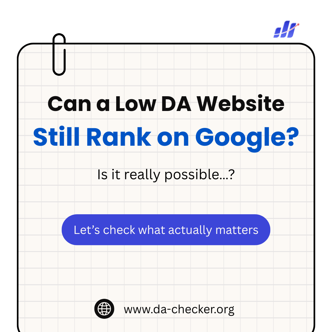 dachecker_org's tweet photo. Can a Low DA Website Still Rank on Google? 👀

Some websites rank far better than their DA score suggests.

Why does this happen?

👉 Learn more with @dachecker_org:

https://t.co/d092EitHvN https://t.co/9S7LRf97Ra