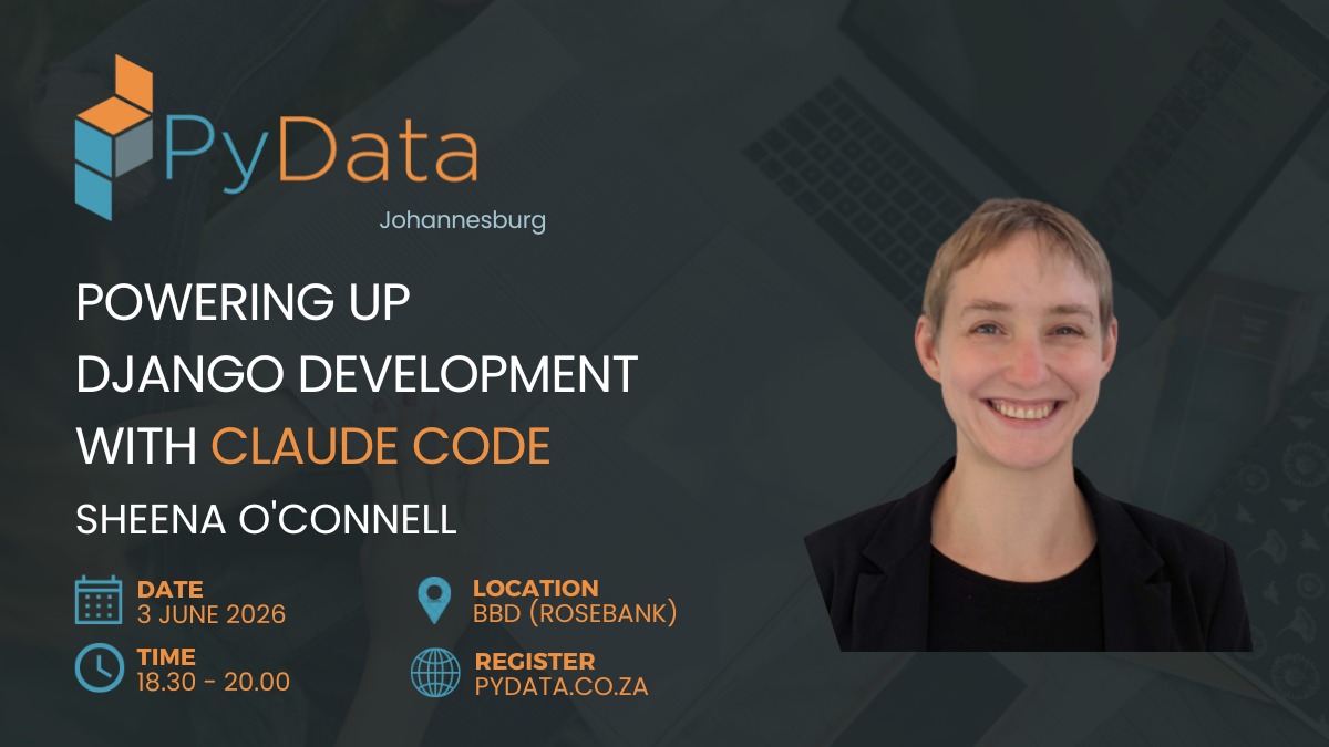 sheena_oconnell's tweet photo. #PyData Johannesburg is meeting up at #BBD's Rosebank offices tomorrow at 18:30.  The topic of the day: #AgenticEngineering

RSVP here https://t.co/bU19DyXfp7 https://t.co/sj8GgBMPFR