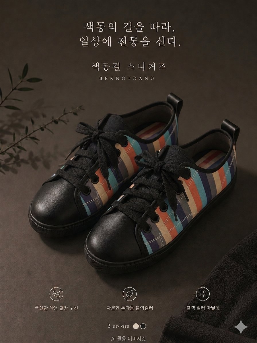 beknotdang36225's tweet photo. 무지개떡 같은 색동 🌈

비놋당 색동결 스니커즈는 전통 색동의 결을 현대적으로 풀어낸 스니커즈입니다.

✔ 초록 파이핑 포인트
✔ 색동 컬러 아일렛 디테일
✔ 푹신하게 두께감을 더한 색동 깔창 쿠션
✔ 흰색 색동 / 검정 색동 2종

전통은 멀리 있는 것이 아니라, 오늘 신는 신발 속에도 있습니다 https://t.co/ihxthSyobC