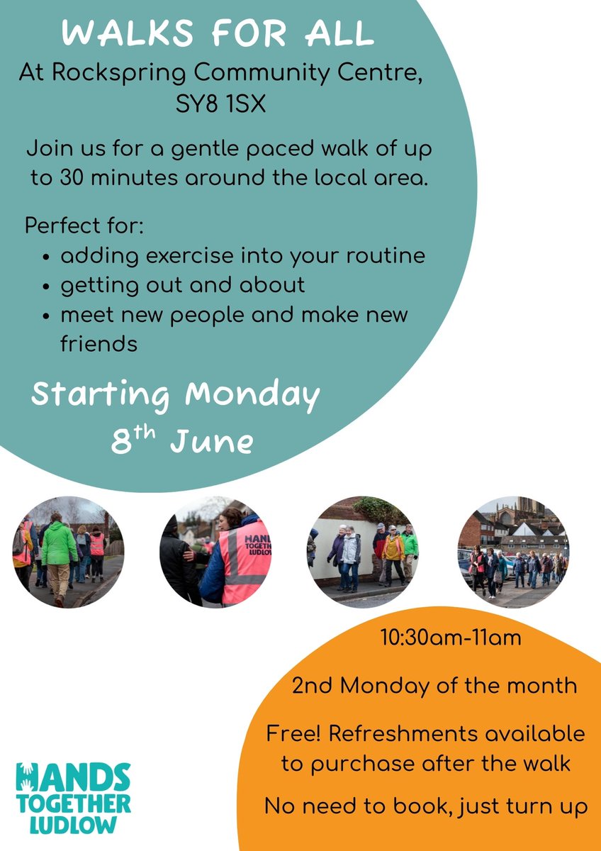 LudlowLibrary's tweet photo. New easy walking group starts in Ludlow Monday 8th June https://t.co/FZdTDgFydP