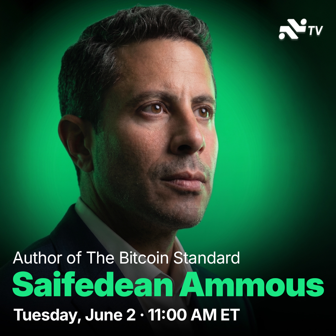 RoxomTV's tweet photo. 🚨 JOINING TODAY: @saifedean, author of The Bitcoin Standard!

"Only two things are genuinely scarce: time &amp; Bitcoin." https://t.co/4L7xMxU7ps