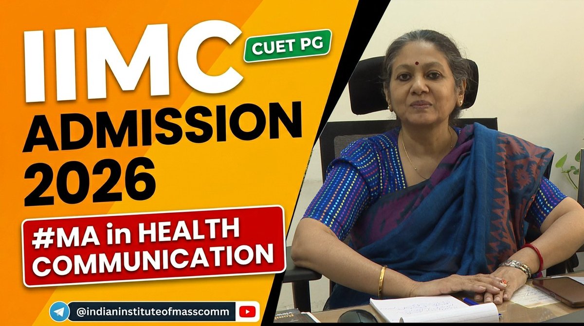 IIMC_India's tweet photo. #IIMCAdmission26
Curious about IIMCโs newly launched MA in #HealthCommunication program? ๐๐ฉบ
Hear from Prof. (Dr) Sunetra Sen Narayan, Head of the Department, about this innovative program shaping the future of health communication.
๐https://t.co/1CPWQQ7aEj
#HealthComm https://t.co/SVbNdEQABF
