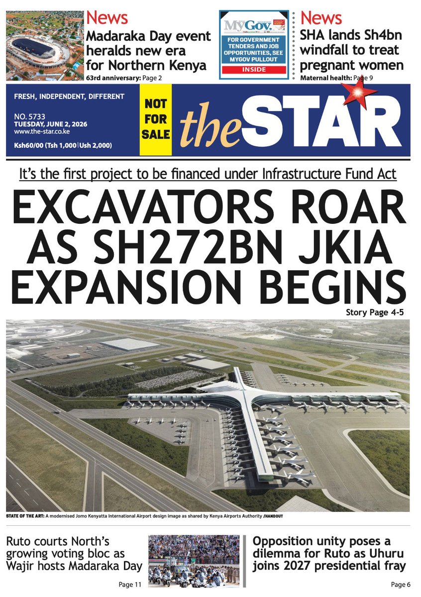 Harrisonkogo's tweet photo. Construction on the Sh272 billion expansion of JKIA  begins.

The project is the first to be financed through the National Infrastructure Fund.

Promise delivered, give the man his flowers. https://t.co/A5xlM3dypc