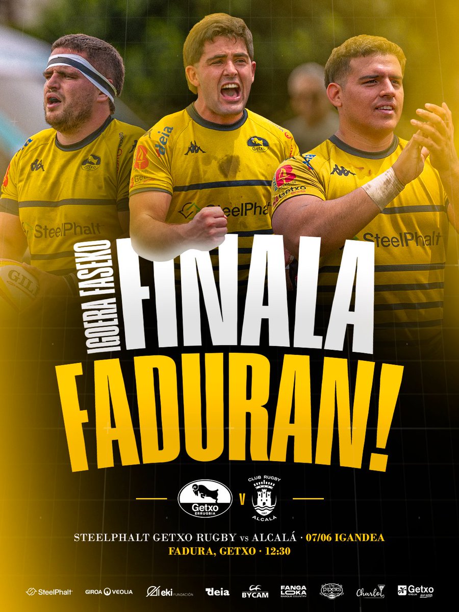 GetxoRugby's tweet photo. 🔥 𝐅𝐈𝐍𝐀𝐋𝐀 𝐅𝐀𝐃𝐔𝐑𝐀𝐍!

Gizonezkoen taldeak DH Élitera igotzeko finala Faduran jokatuko du datorren igandean, ekainaren 7an, eguerdiko 12:30ean.

🔄 Iritsi da eguna. Gogotsu garaipenaren bila, bete dezagun Fadura!

#BultzaGetxo #GetxoKirolak
#DHBGrupoAscenso https://t.co/gvYdrxYXxG