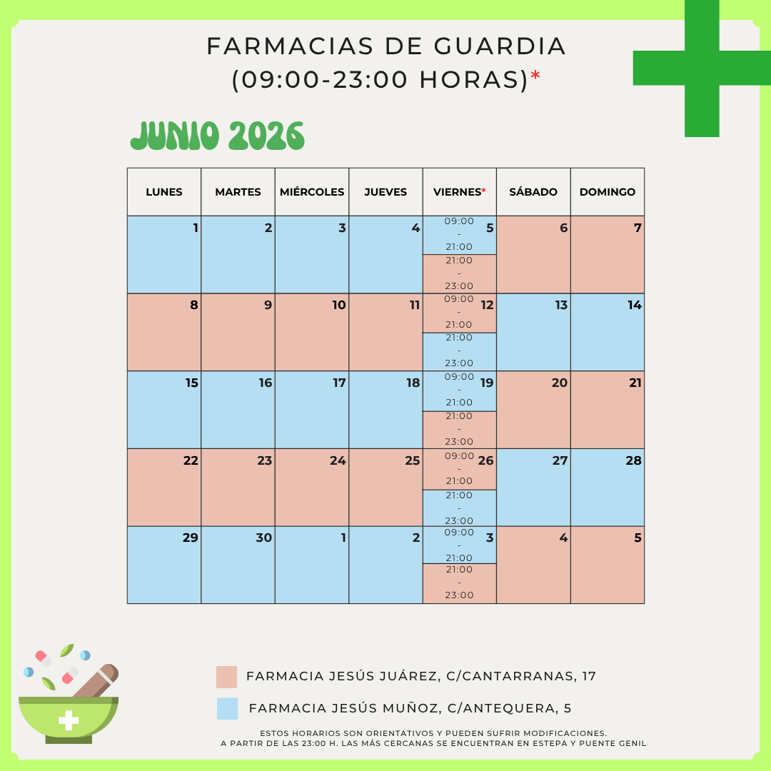 aytodeherrera's tweet photo. ⚕️ Farmacias de guardia (junio 2026) https://t.co/pxInsE6G7i