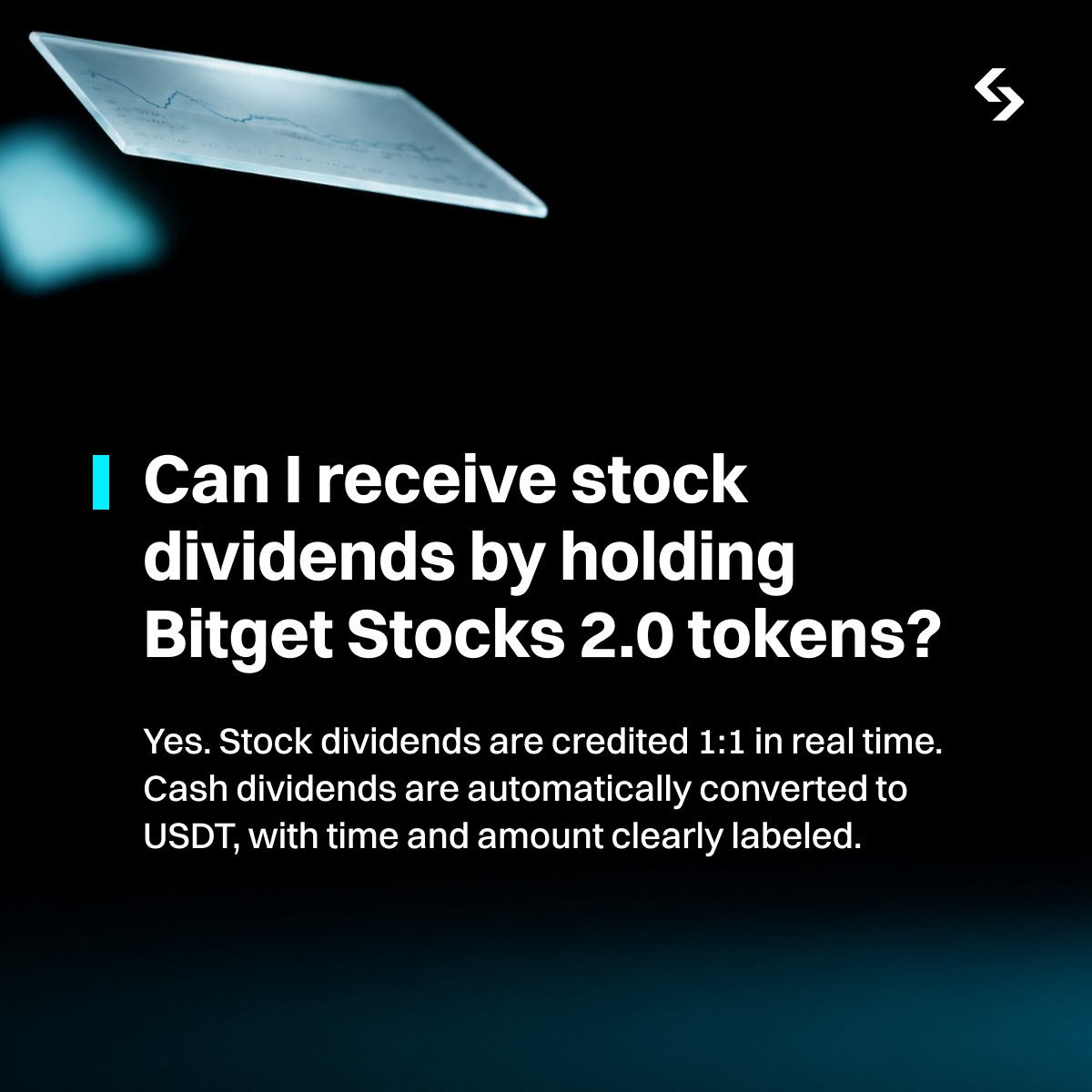 Bitget_TradFi's tweet photo. Things you need to know about Bitget Stocks 2.0

1. What are the advantages?
2. Can I receive dividends?
3. Are the other use cases?

Swipe right to know more.