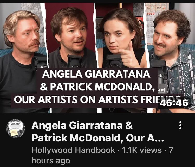 meatballnews93's tweet photo. Just friends chatting 🥰
Angela Giarratana is featured again in Hollywood Handbook’s new YouTube video/podcast!
#angelagiarratana #patrickmcdonald #seanclements #hayesdavenport #podcast #YouTube #hollywoodhandbook
https://t.co/UdswSdKX8U https://t.co/dpQ1oSTU10